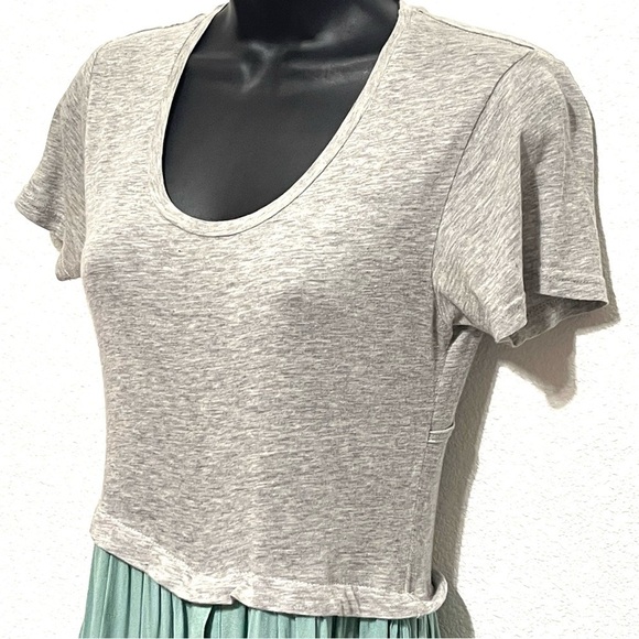 Funktional Anthropologie Woman Gray Green Short Sleeve Dress Size S - Picture 5 of 16